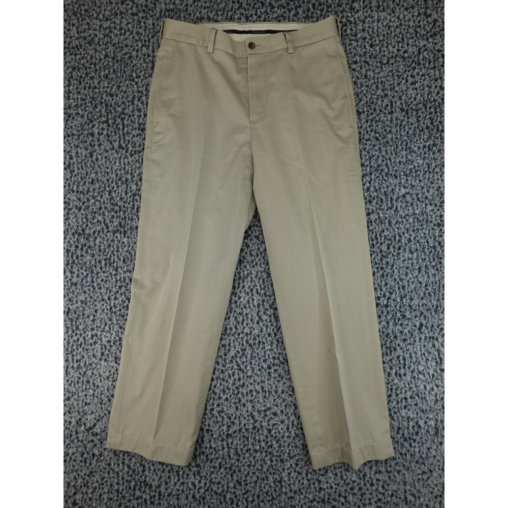 Brooks Brothers Advantage Chino Mens 31x27 Khaki Clark Straight Fit Cotton Pants
